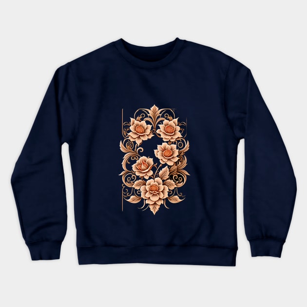 Its Fine , Im Fine , everything is Fine, "Enchanted Blooms: Pen and Ink Pin Flowers" Crewneck Sweatshirt by top 2023